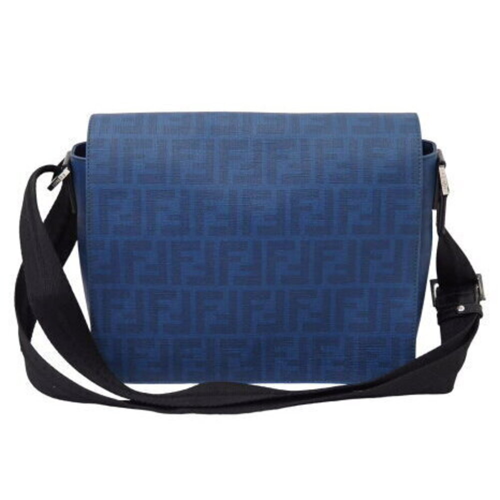 FENDI Shoulder Bag Crossbody Zucca Navy Blue